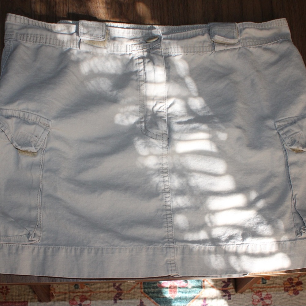 Casual Cream Mini Skirt